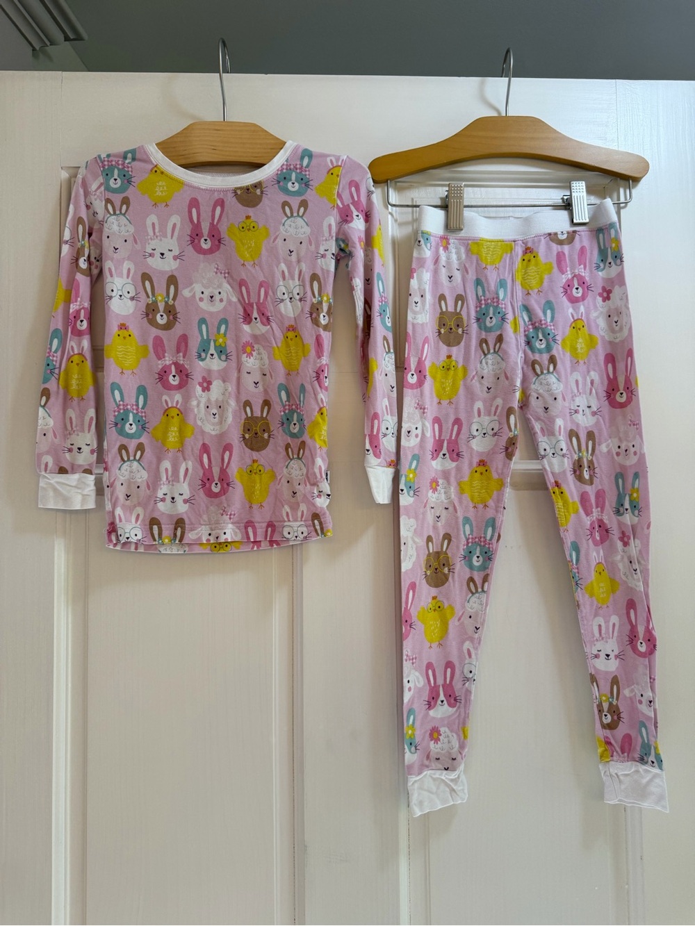 Little Sleepies Pink Multi-Animal Face Pajama Set